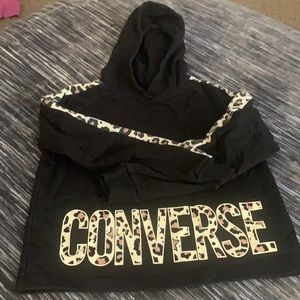 Converse leopard sweater
